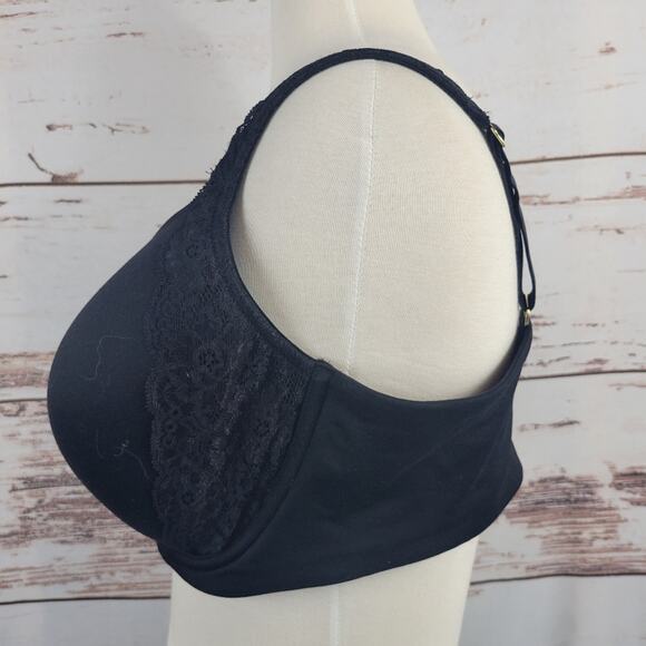 Soma embraceable full coverage lace trim bra 40DD Black - Picture 3 of 6